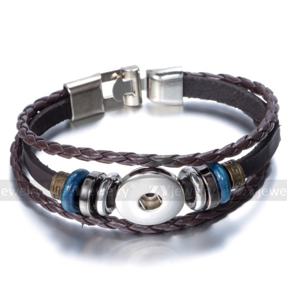 4-piece buckle leather bracelet diy crystal bracelet pendant