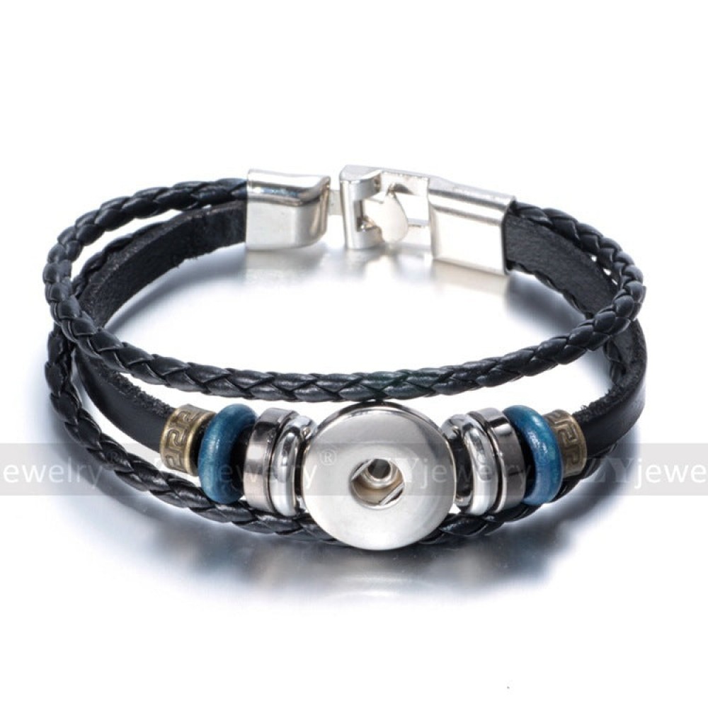 4-piece buckle leather bracelet diy crystal bracelet pendant