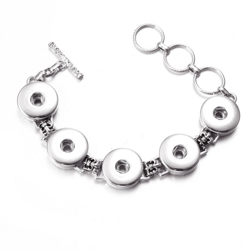 4-piece buckle leather bracelet diy crystal bracelet pendant