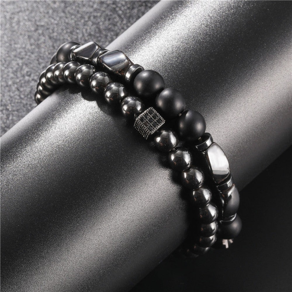 Micro-paved Zirconia Dice Bracelet Set