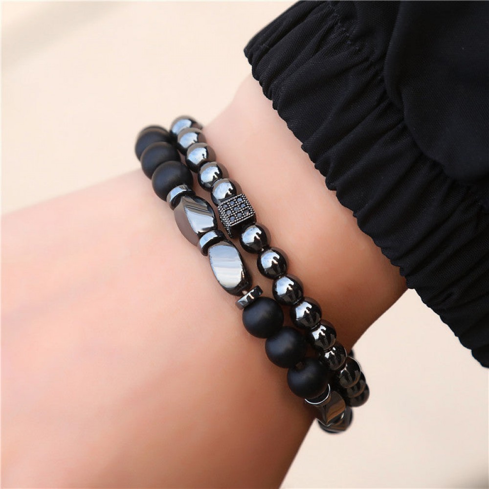 Micro-paved Zirconia Dice Bracelet Set