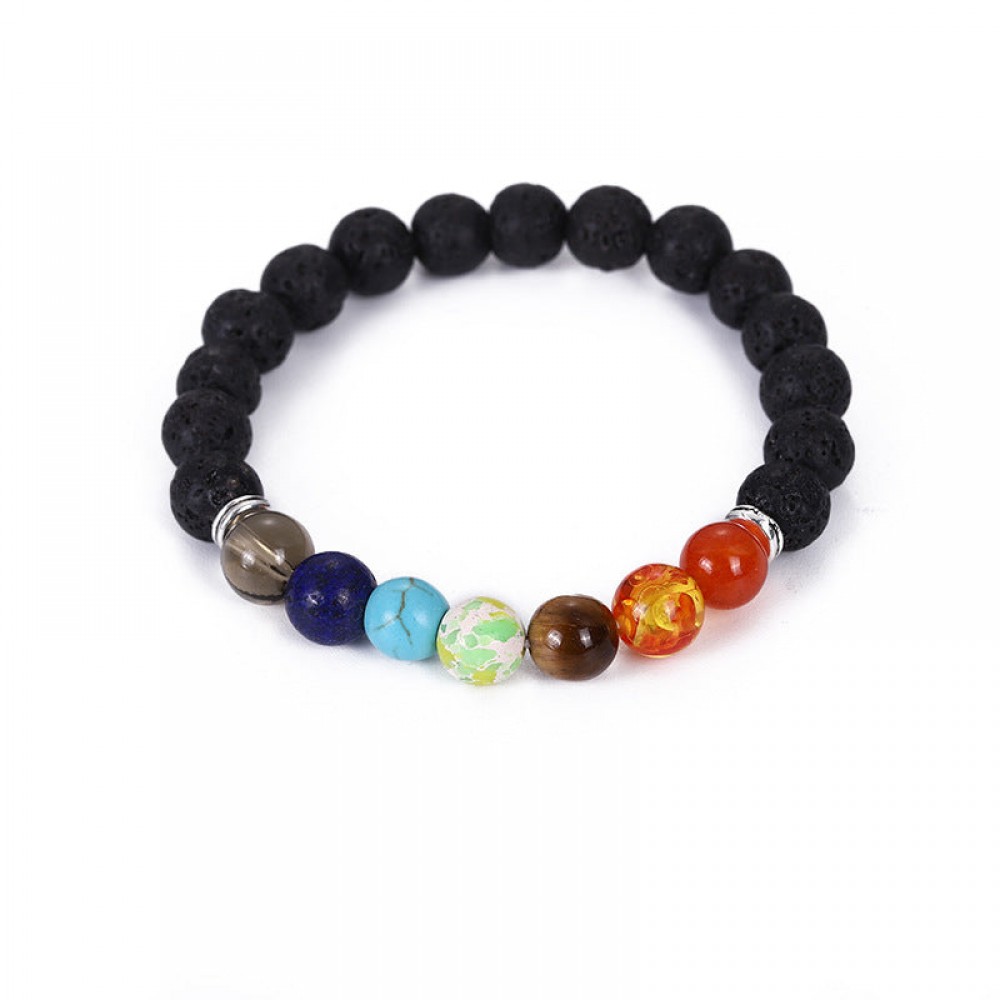 Colorful Volcanic Stone Handmade Beaded Bracelet