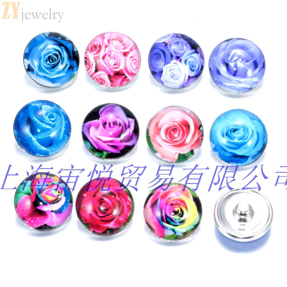 4-piece buckle leather bracelet diy crystal bracelet pendant