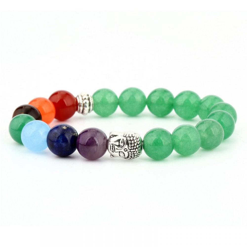 Green Aventurine Onyx Volcanic Stone Beads Bracelet