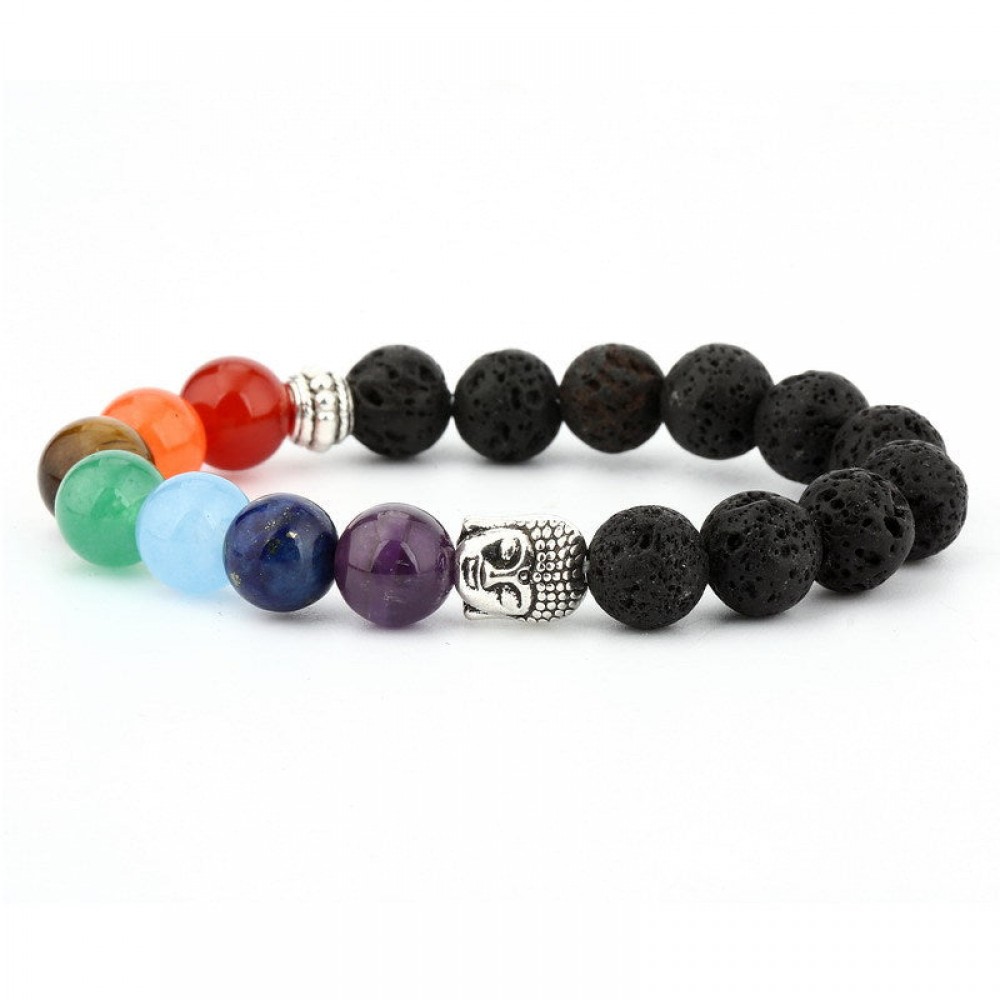 Green Aventurine Onyx Volcanic Stone Beads Bracelet