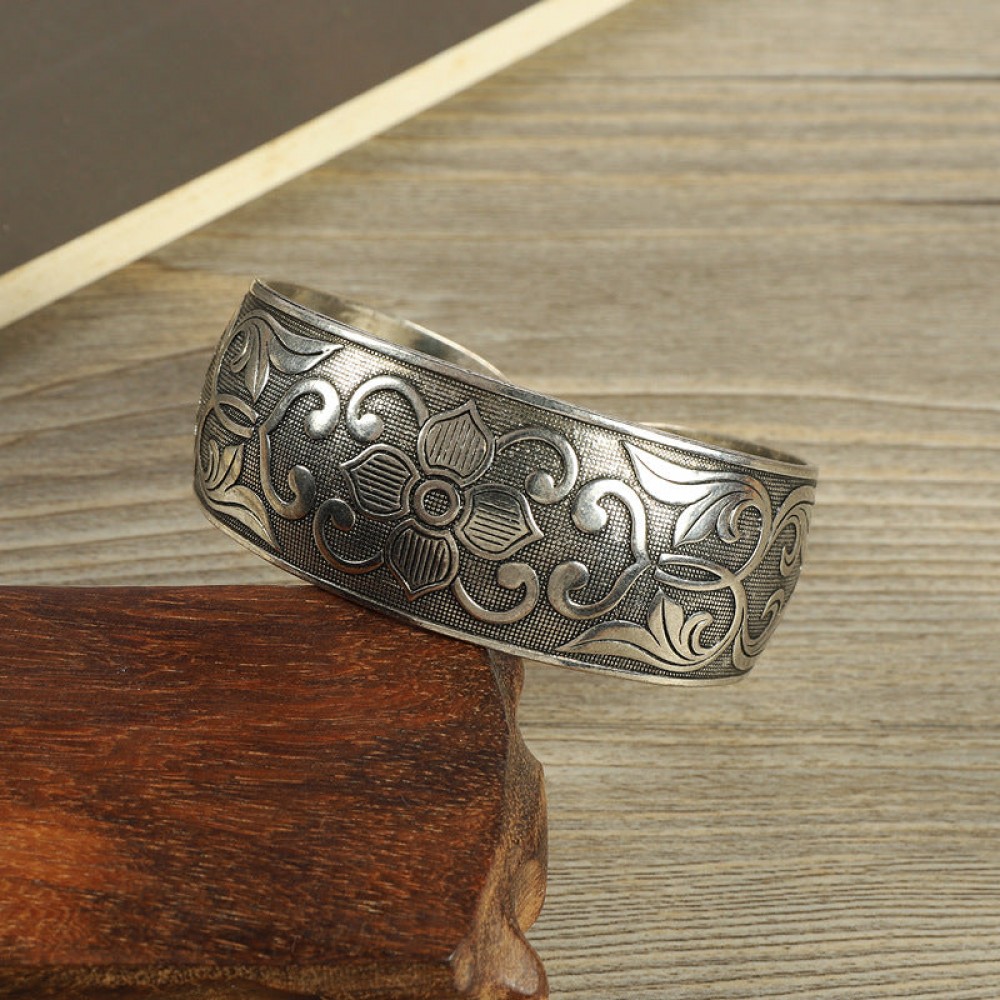 Retro Ethnic Style Silver Bracelet