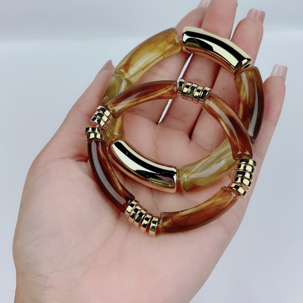 creative tube ball elastic bracelet
