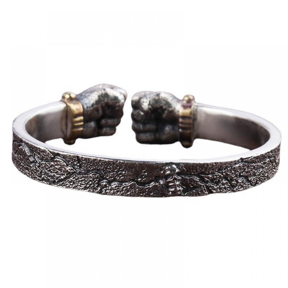 powerful holding Silver Bracelet personality retro solid Ope