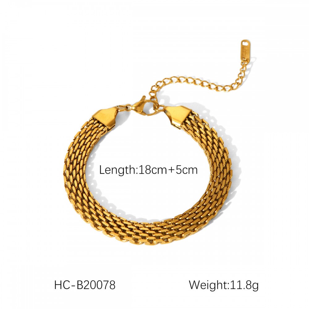 Hot Selling 18K Gold Plated Bracelet Stainless Steel Bracele