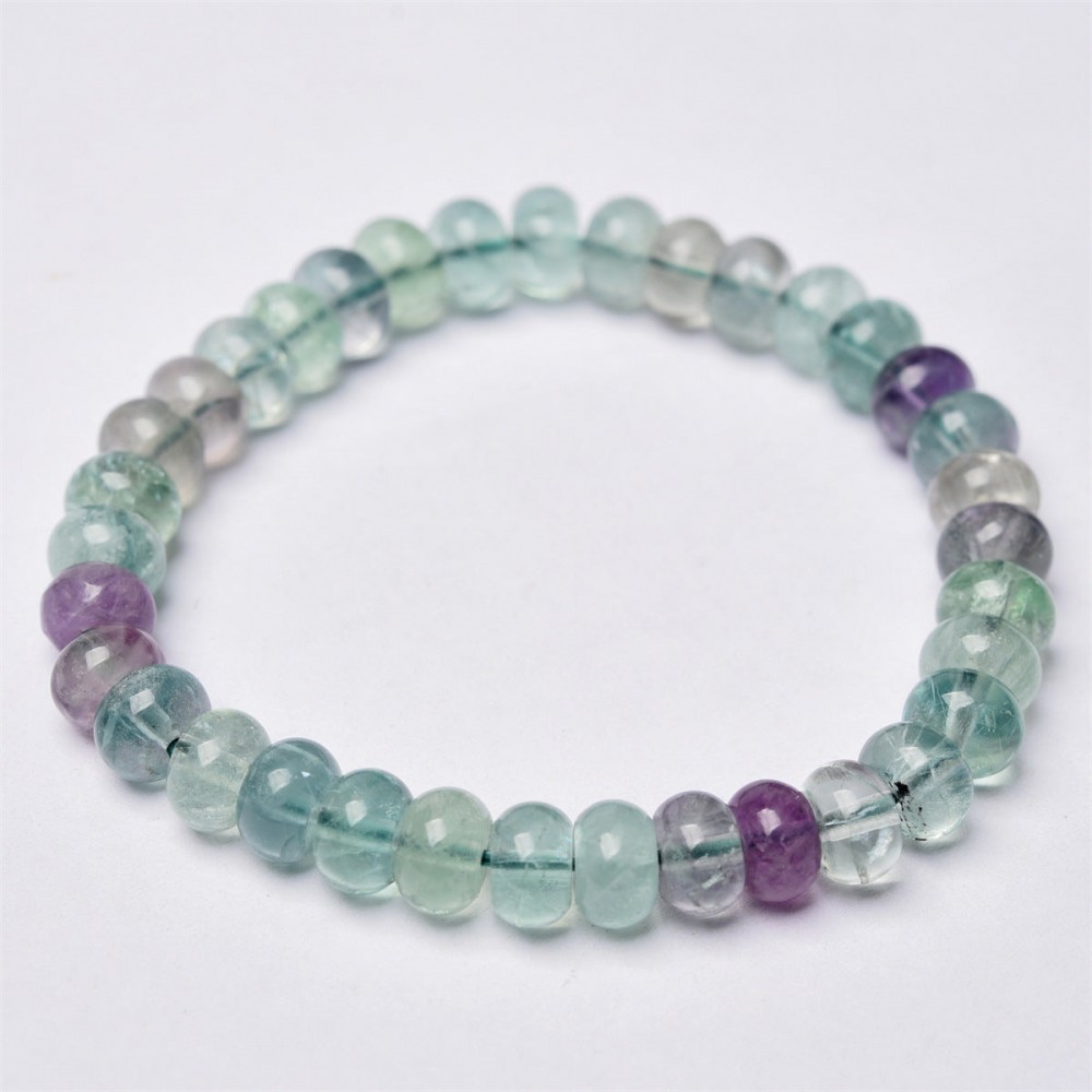 6mm natural stone abacus beads bracelet