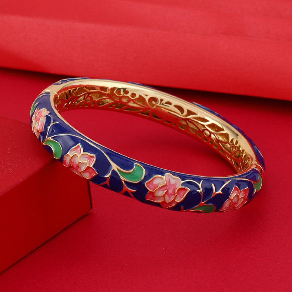 Traditional Copper Cloisonne Bracelet