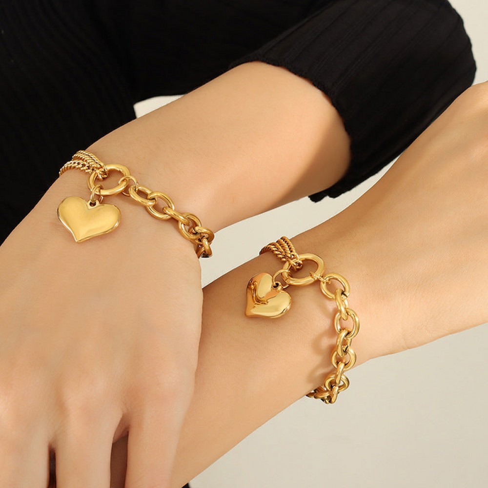 titanium steel 18K gold plated Cuban chain splicin