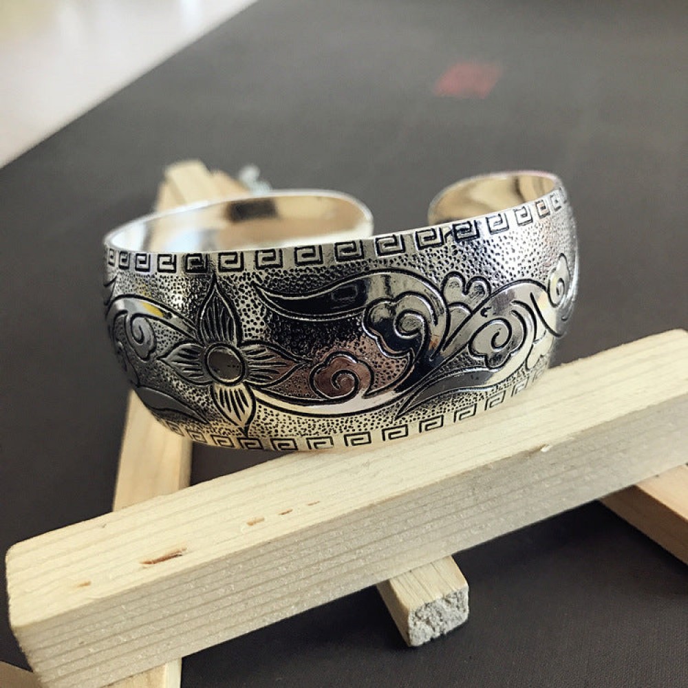 Retro Ethnic Style Silver Bracelet