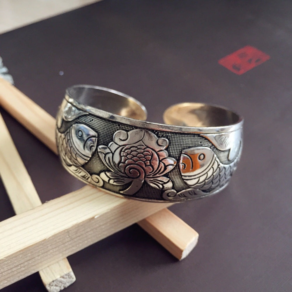 Retro Ethnic Style Silver Bracelet