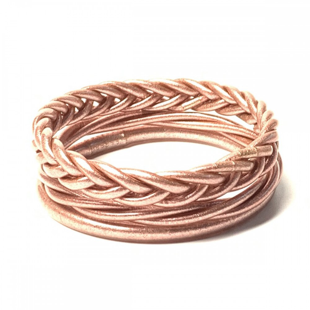 Braided Bracelet PVC Silicone Tube Leopard Leather Bracelet 