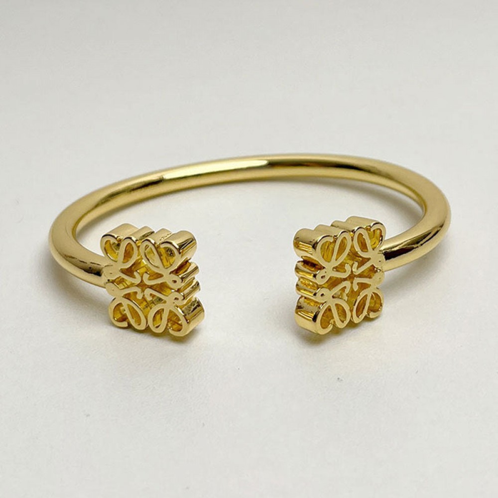 Real Gold Electroplating Square Hollow Pattern Open-ended Br