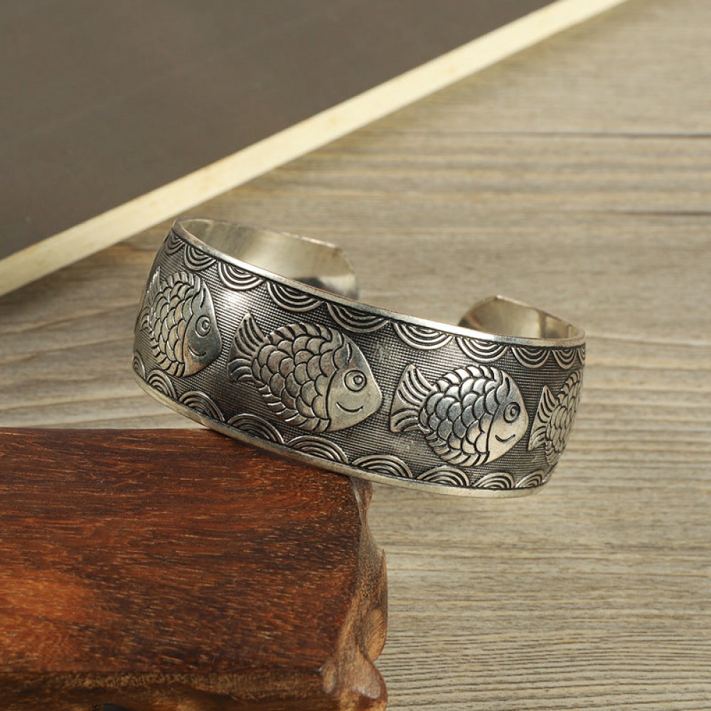 Retro Ethnic Style Silver Bracelet