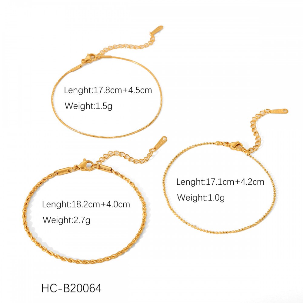 Hot Selling 18K Gold Plated Bracelet Stainless Steel Bracele