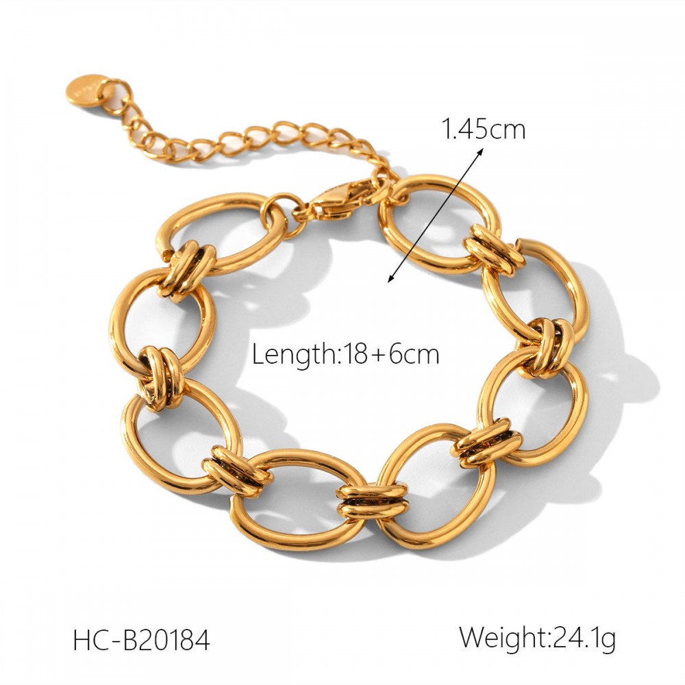 Hot Selling 18K Gold Plated Bracelet Stainless Steel Bracele