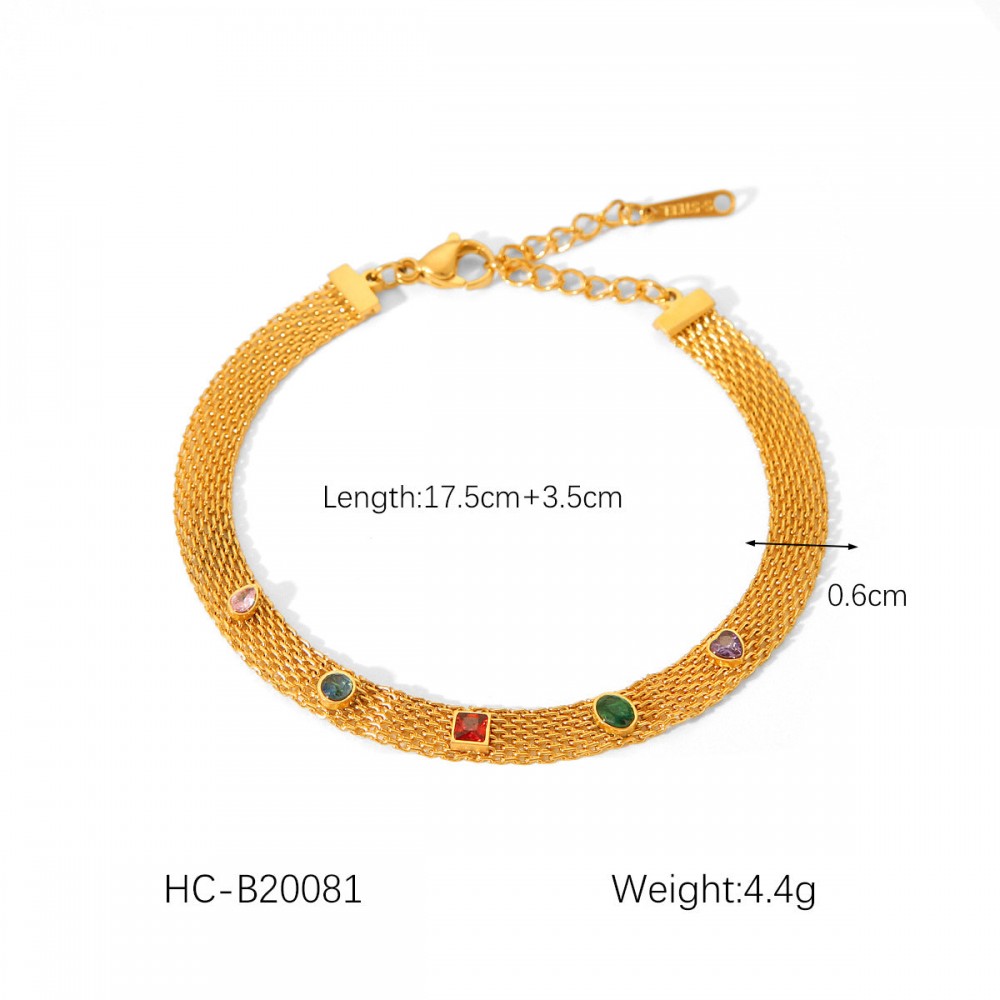 Hot Selling 18K Gold Plated Bracelet Stainless Steel Bracele