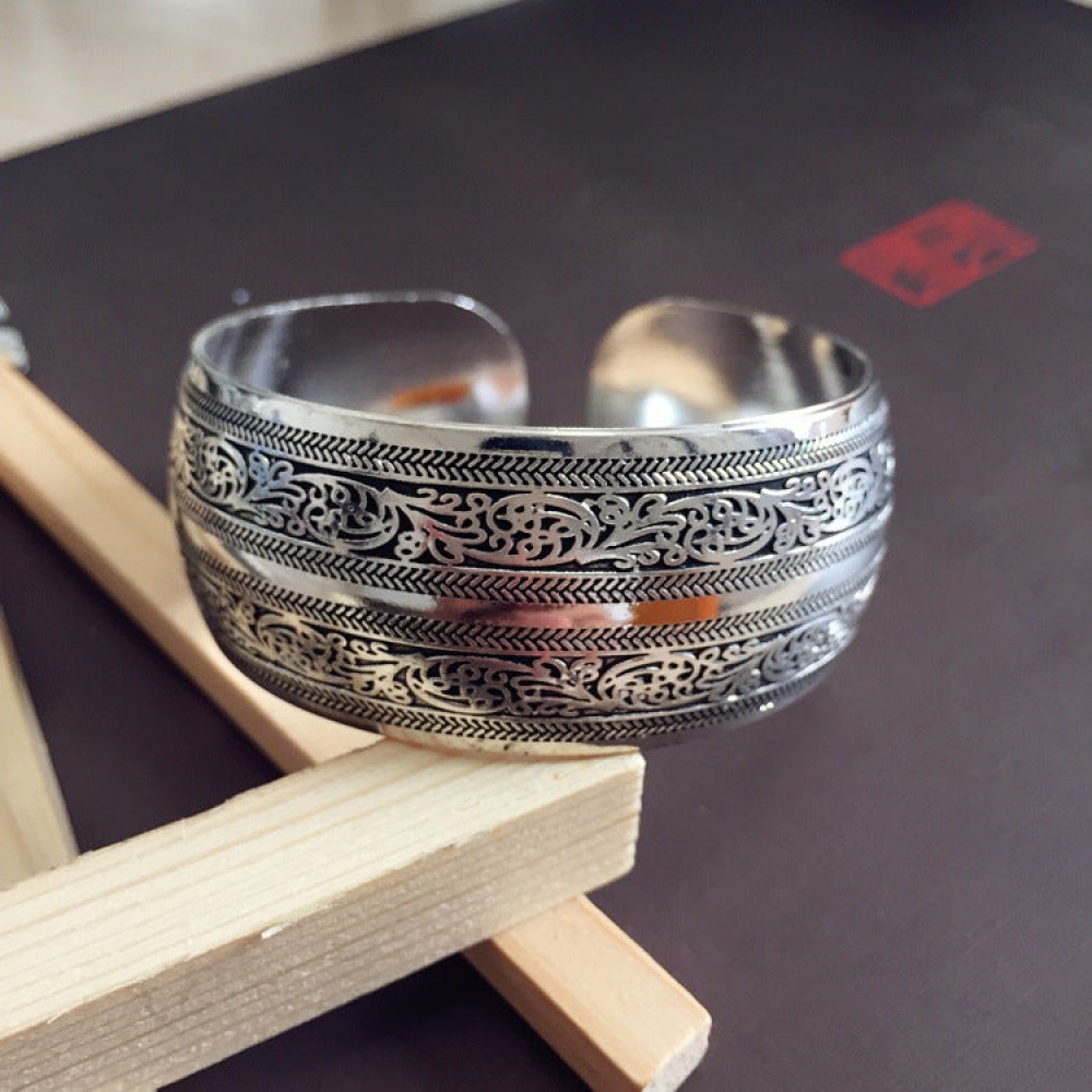 Retro Ethnic Style Silver Bracelet