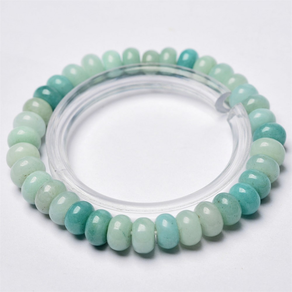 6mm natural stone abacus beads bracelet