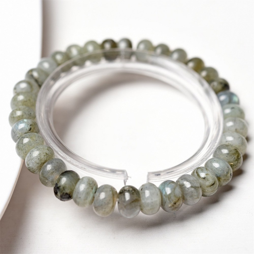 6mm natural stone abacus beads bracelet