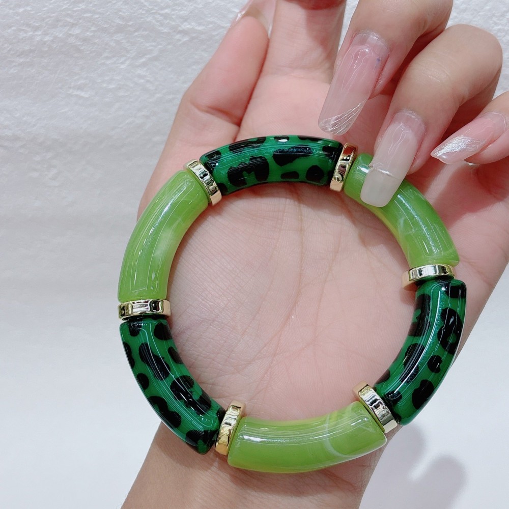 Fashion Personality New Leopard Bend Tube Bracelet