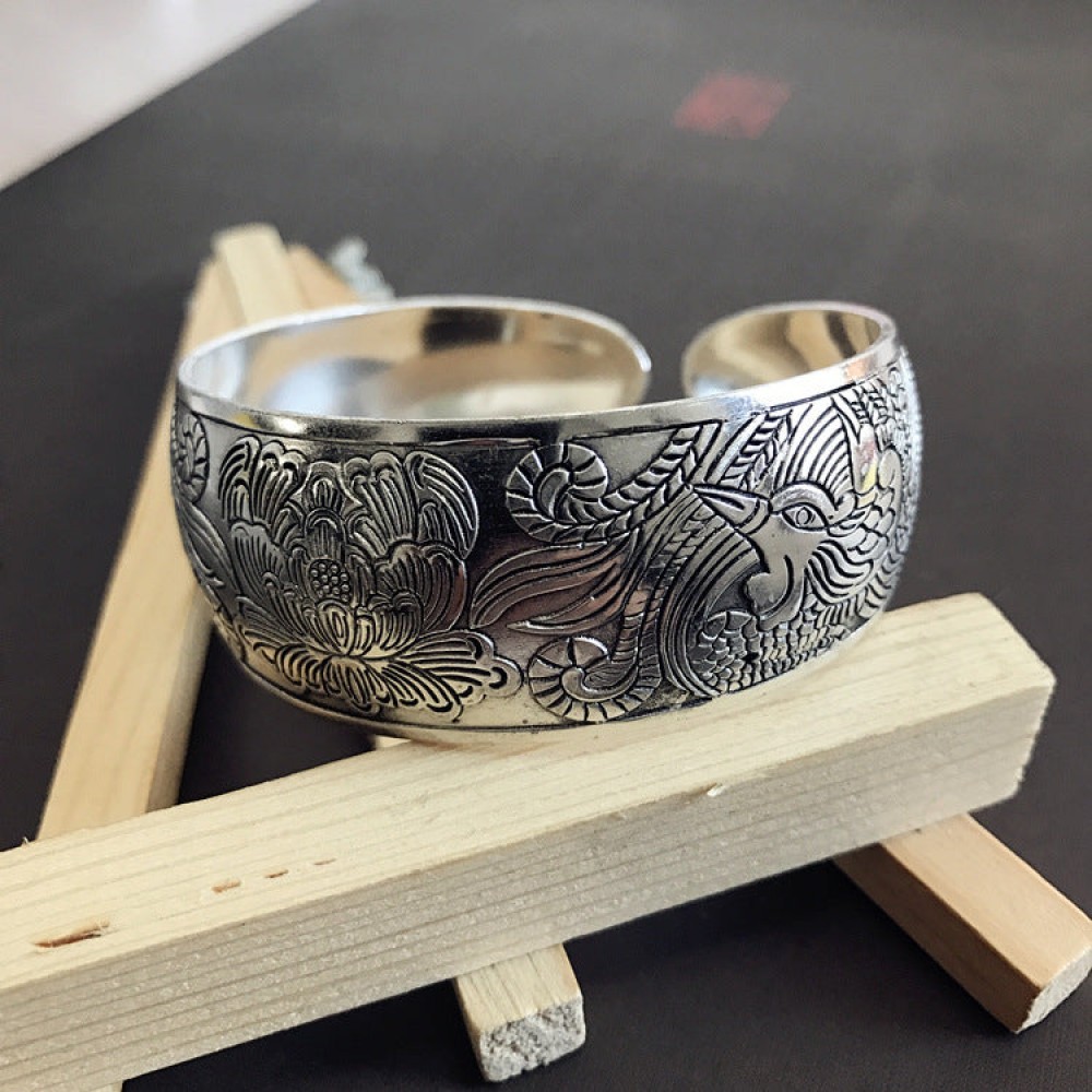 Retro Ethnic Style Silver Bracelet