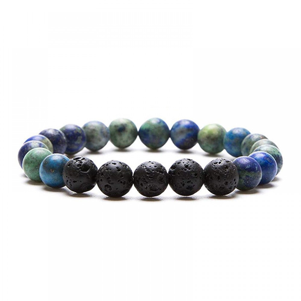 Stretch Volcanic Stone Natural Stone Beaded Bracelet