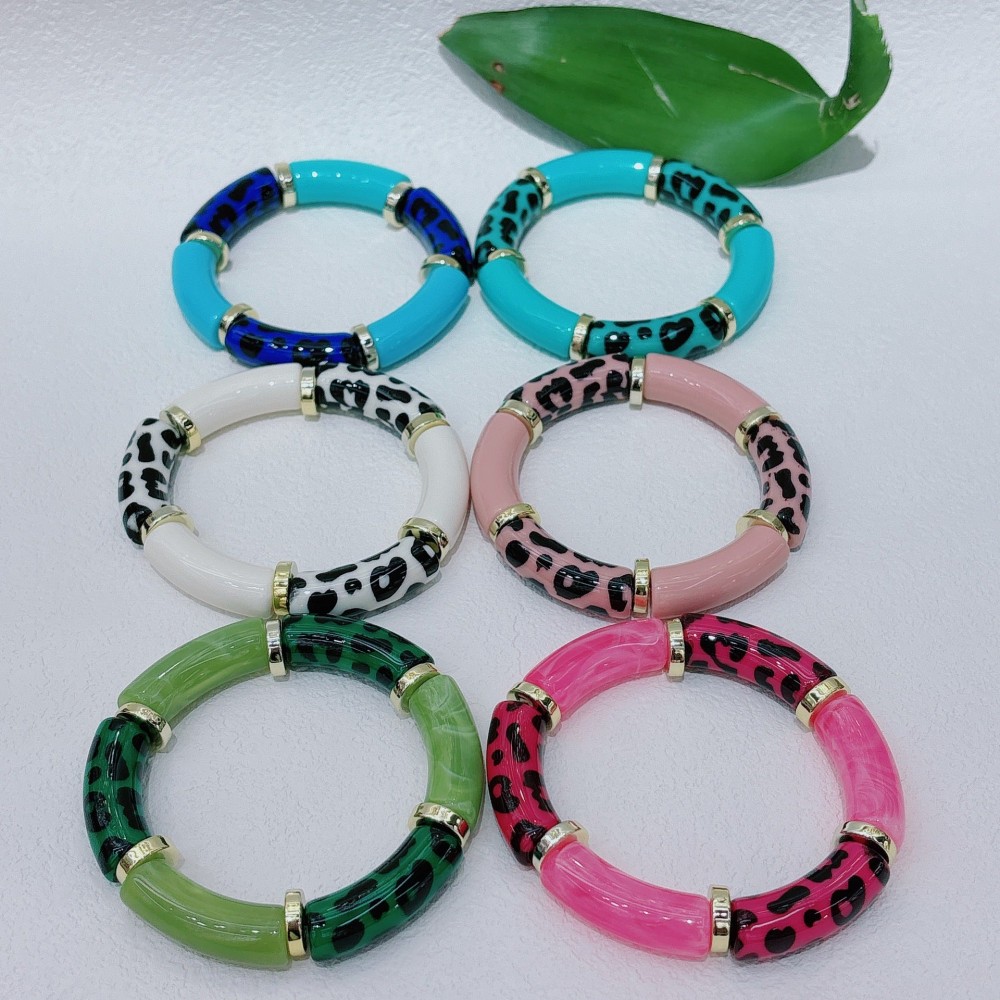 Fashion Personality New Leopard Bend Tube Bracelet