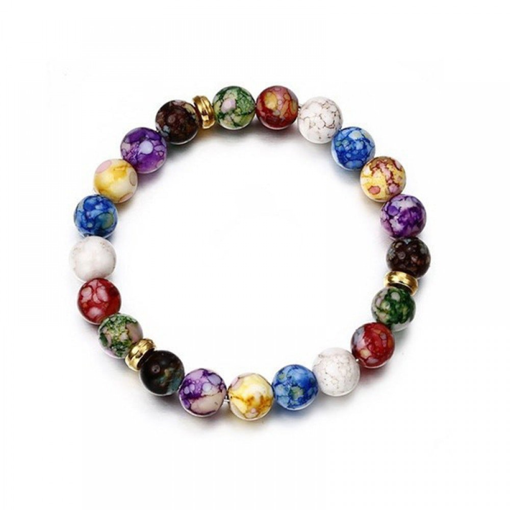 Natural Volcanic Stone Colorful Bracelet
