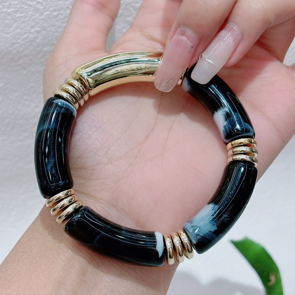 Original Candy Color Curved Tube Bracelet Mixed Wear Couple 
