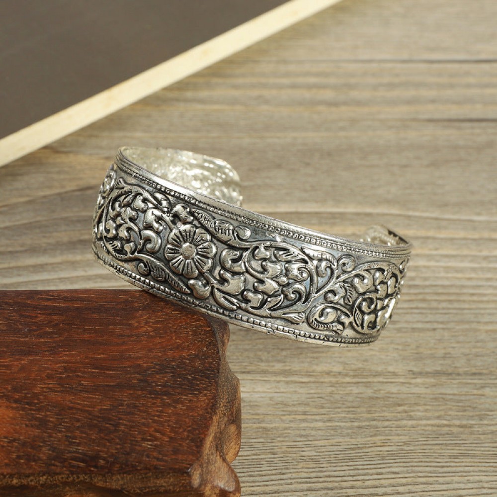 Retro Ethnic Style Silver Bracelet