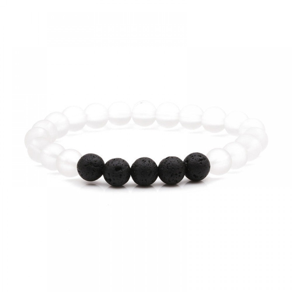 Stretch Volcanic Stone Natural Stone Beaded Bracelet