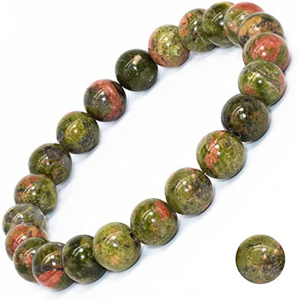 8mm Natural Gemstone Tiger Eye Stone Turquoise Handmade Beaded Elastic Cord Bracelet
