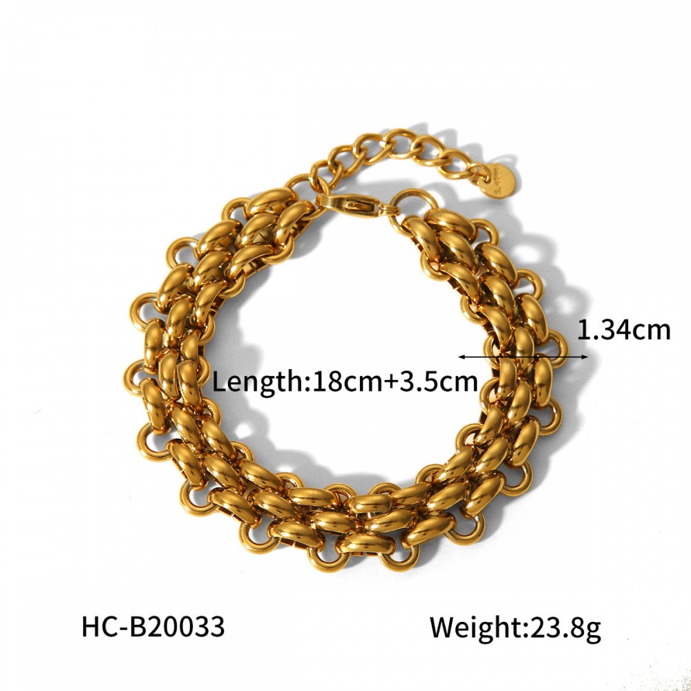 Hot Selling 18K Gold Plated Bracelet Stainless Steel Bracele