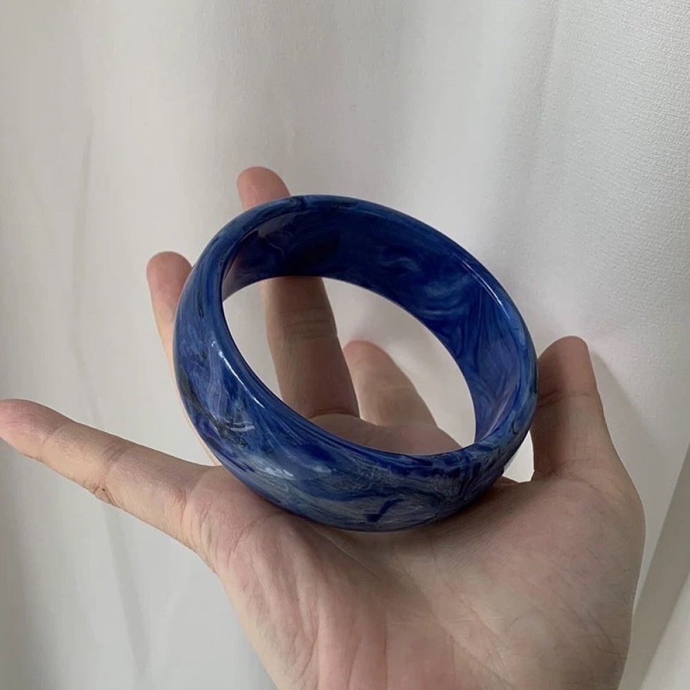 Vintage Acrylic Geometric Irregular Ring Resin Bracelet