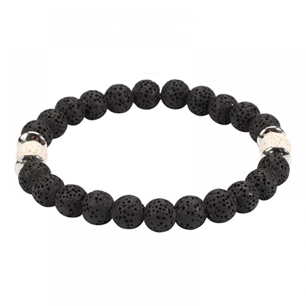Black Gallstone Color Frosted Bracelet OLY-BT-LongR037