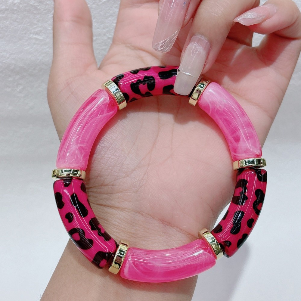 Fashion Personality New Leopard Bend Tube Bracelet