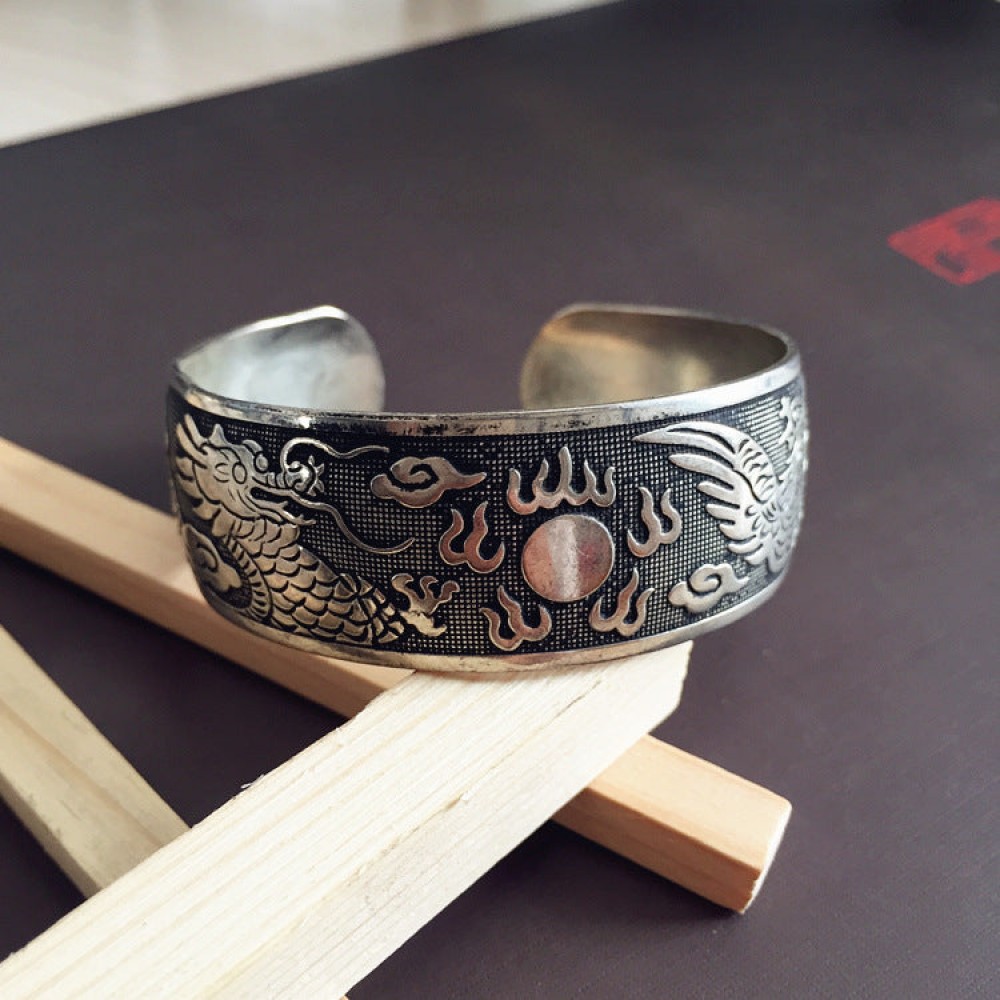 Retro Ethnic Style Silver Bracelet