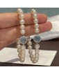 Mermaid's tears navy blue sapphire artificial pearl beaded b