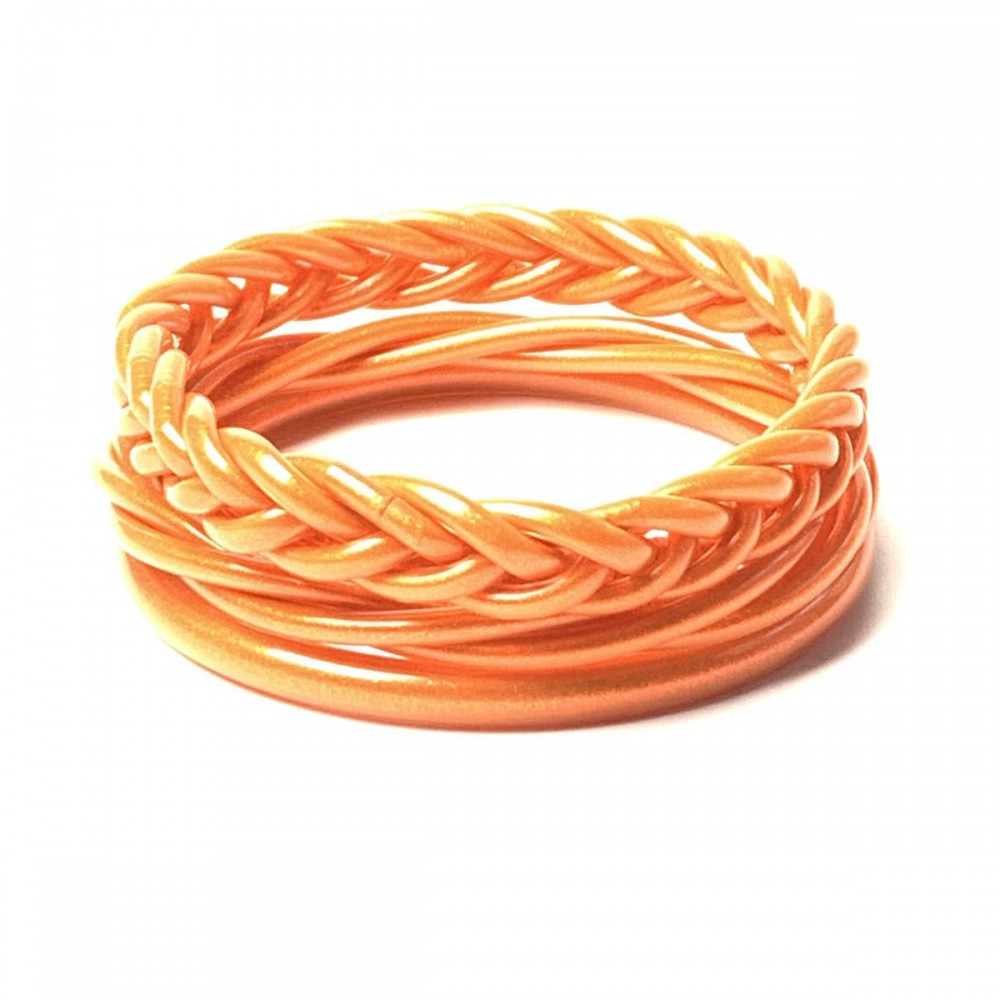 Braided Bracelet PVC Silicone Tube Leopard Leather Bracelet 