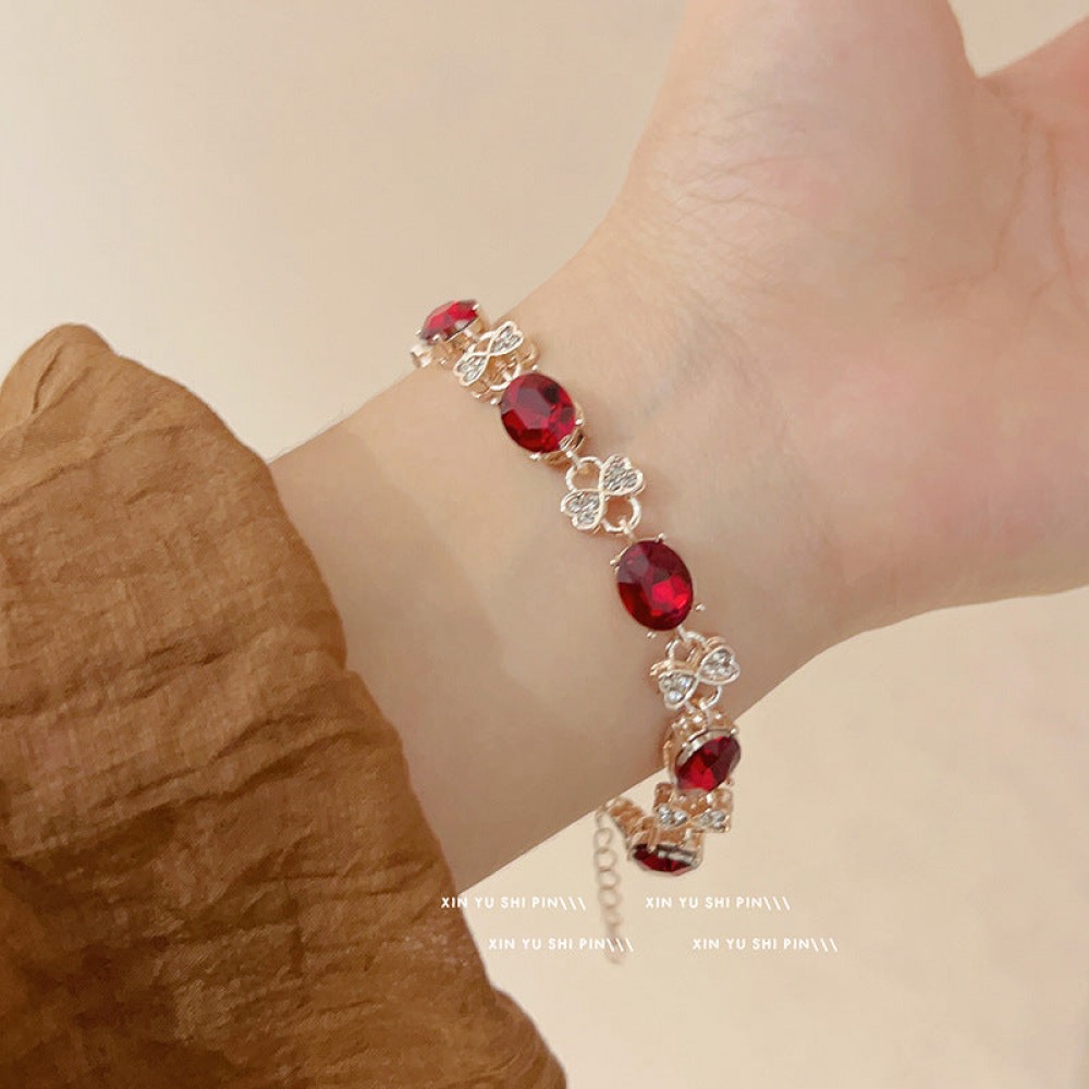 Super shiny red zircon high-end fashion all-match red snake 