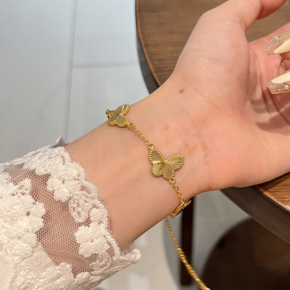 Sense Golden Double-sided Butterfly Bracelet