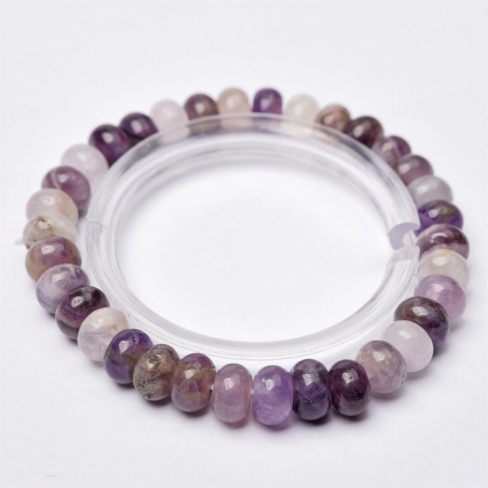 6mm natural stone abacus beads bracelet