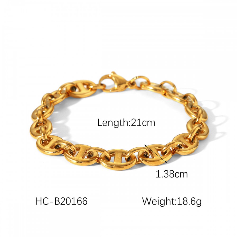 Hot Selling 18K Gold Plated Bracelet Stainless Steel Bracele