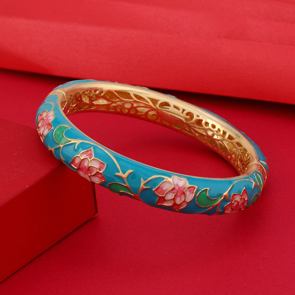 Traditional Copper Cloisonne Bracelet