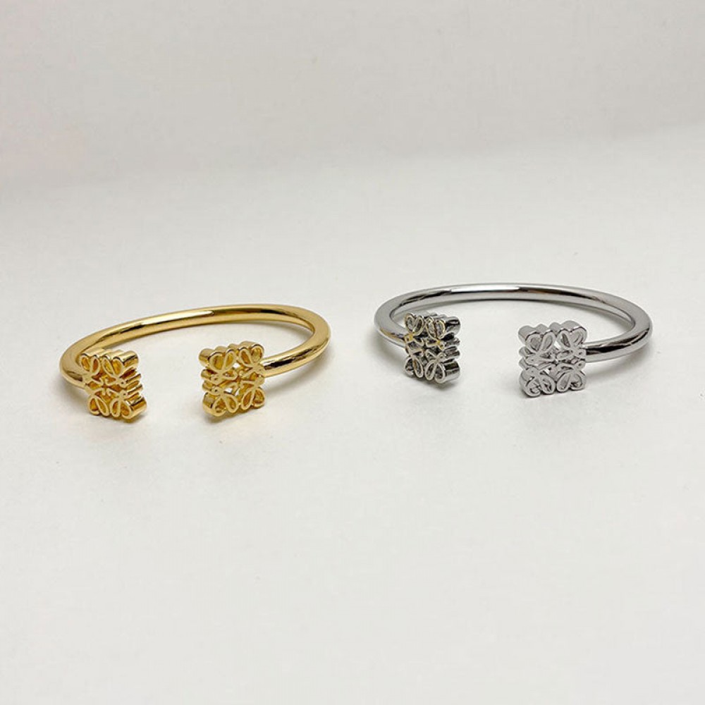 Real Gold Electroplating Square Hollow Pattern Open-ended Br