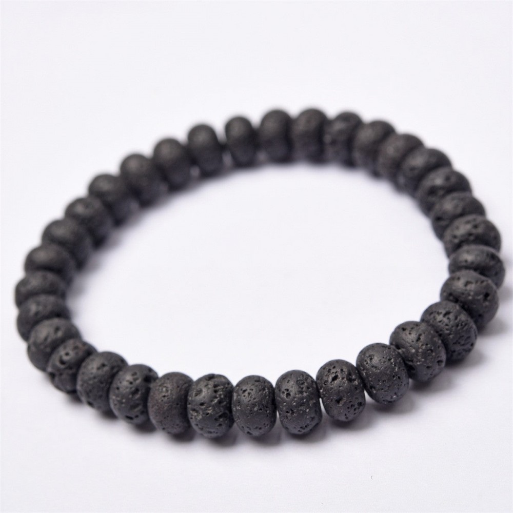 6mm natural stone abacus beads bracelet